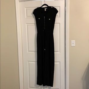 Black jumper with gold accents